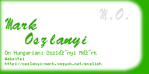 mark oszlanyi business card